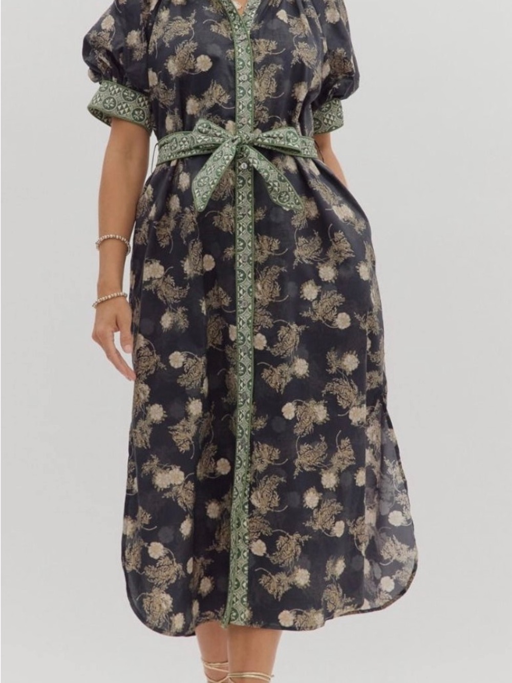 Entro Floral Fall Midi Dress